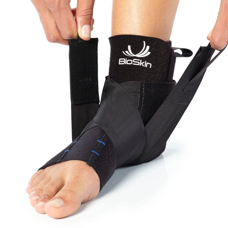 BioSkin Ankle Compression Brace Sprained Ankle Post Injury Support Brace for Women and Men Swollen Feet Relief HSA or FSA Eligible Medium